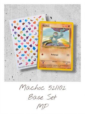 Base Set Pokemon Card (B47): Machoc 52/102 (French)